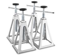 VEVOR 4 PCS Gatos Estabilizadores para Caravanas Caballete de Apoyo para Vehículos Carga de 2,72 T Cada Uno Soporte de Aluminio para Caravanas Altura Ajustable 280-435 mm para Nivelación de Remolques