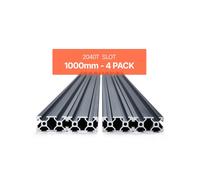 VEVOR 4 Piezas Perfiles de Extrusión de Aluminio 2040 con ranura en T de 1000 mm, Riel Lineal Anodizado de Alta Resistencia para Impresora 3D, Máquina CNC (DIY), Grabado Láser, Color Negro
