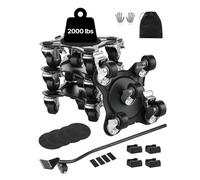 VEVOR 4 PCS Plataforma Rodante para Muebles 158 x 158 x 65 mm Carga de 544 kg, Transportador de Muebles Resistente con 5 Ruedas Giratorias de 360° y Panel de Acero al Carbono para Mover Muebles