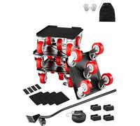 VEVOR 4 PCS Plataforma Rodante para Muebles 198 x 198 x 75 mm Carga de 1575 kg, Transportador de Muebles Resistente con 5 Ruedas Giratorias de 360° y Panel de Acero al Carbono para Mover Muebles