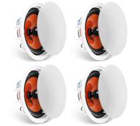 VEVOR 4 Altavoces de Techo de 205 mm, 100 W, Altavoces de Techo y de Pared de Montaje Empotrado con 8 Ω Impedancia 89 dB de Sensibilidad para Hogar, Sala de Estar, Dormitorio o Porches Cubiertos