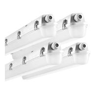 VEVOR 4 piezas de luz LED hermética de 4 pies, 60 W/50 W/40 W, seleccionable, 5400/6400/7400 lm