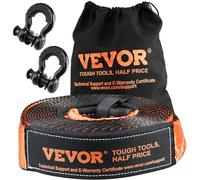 VEVOR 4 Piezas Kit de Recuperación Todoterreno Correas de Remolque 7,6x914,4 cm Grilletes con Anillo en D 13608 Kg Grillete Receptor de 20000 Kg Polea de Bloque Antidesgarro para Camión, Jeep, ATV