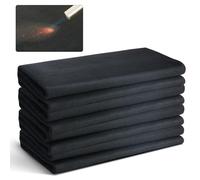 VEVOR 4 Piezas Manta de Soldadura de Fieltro de Carbono, Juego de Manta Resistente al Calor de 982 ℃, Cubierta de Soldadura de 950 x 910 x 3 mm con Arandelas Metálicas de Aislamiento Ignífugo