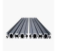 VEVOR 4 Piezas Perfiles de Extrusión de Aluminio 2040 con ranura en T de 1000 mm, Riel Lineal Anodizado de Alta Resistencia para Impresora 3D, Máquina CNC (DIY), Grabado Láser, Color Negro