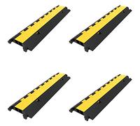 VEVOR 4 Rampa de Protector de Cable Protector de Cables para Suelo Capacidad de Carga 20-40 Toneladas Pasacables Suelo 40x10x2 El Reductor de Velocidad para Protección de Cables Eléctricos