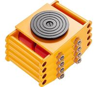 VEVOR 4PCS Patín de Transporte de Maquinaria de Acero al Carbono Ruedas para Mover Muebles Pesados Carga de 8 T con Base Antideslizante Rotación de 360° de 4 Ruedas de PU para Almacén Taller Fábrica