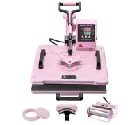 VEVOR Máquina de prensado por calor, 12 x 15 pulgadas, 5 en 1, con prensa de vaso de 30 oz, prensado de camisetas con giro de 360°, control digital preciso, para camisetas, tazas