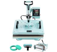 VEVOR Máquina de prensado por calor, 12 x 15 pulgadas, 5 en 1, con prensa de vaso de 30 oz, prensado de camisetas con giro de 360°, control digital preciso, para camisetas, tazas
