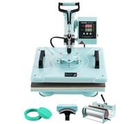 VEVOR 5 en 1 Máquina de Prensado por Calor de 300 x 380 mm para Camisetas, Verde