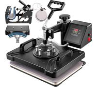 VEVOR 5 en 1 Prensa de Calor 38 x 30 cm, Máquina de Transferencia de Calor Multifuncional Máquina de Sublimación para Camisetas Tazas Platos Sombreros