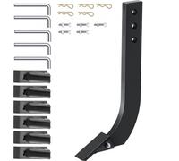 VEVOR 5 Piezas de Vástago de Hoja de Caja, Vástago Escarificador de 410 mm, Vástago Raspador de Caja de 3 Agujeros, Vástago de Desgarrador con Dientes y Pasadores Cónicos Extraíbles, Negro