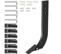VEVOR 5 Piezas de Vástago de Hoja de Caja, Vástago Escarificador de 410 mm, Vástago Raspador de Caja de 3 Agujeros, Vástago de Desgarrador con Dientes y Pasadores Cónicos Extraíbles, Negro