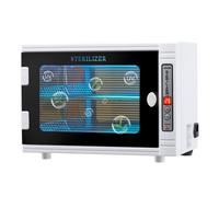 VEVOR 5 W Máquina Limpiadora de Herramientas para Uñas, Capacidad de 12 L, Armario con Temporizador, Puerta de Vidrio Templado, Longitud de Onda de 185 nm para Salones de Uñas, Salones de Belleza