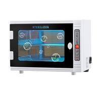 VEVOR 5 W Máquina Limpiadora de Herramientas para Uñas, Capacidad de 12 L, Armario con Temporizador, Puerta de Vidrio Templado, Longitud de Onda de 185 nm para Salones de Uñas, Salones de Belleza