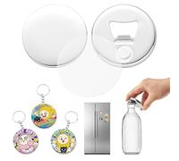 VEVOR 50 Chapas para Hacer 58 mm Imanes para Nevera Abrebotellas Llaveros | Chapas Personalizadas con Cubierta de Metal, Papeles en Blanco, Compatible con Máquina de Hacer Pines, para Bricolaje Evento