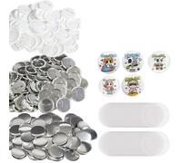 VEVOR 500 Juegos de Piezas de Botón de Pin de Insignia 58mm Kit de Insignias de Pin de Bricolaje 250 Partes Inferiores de Metal y 250 de Plástico Chapas Personalizadas, Máquina NO incluida