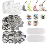 VEVOR 500 Juegos de Piezas de Botón de Pin de Insignia 58mm Kit de Insignias de Pin de Bricolaje 250 Partes Inferiores de Metal y 250 de Plástico Chapas Personalizadas para Máquina de Fabricar Botones