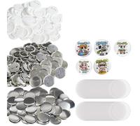 VEVOR 500 Juegos de Piezas de Botón de Pin de Insignia 58mm Kit de Insignias de Pin de Bricolaje 250 Partes Inferiores de Metal y 250 de Plástico Chapas Personalizadas para Máquina de Fabricar Botones