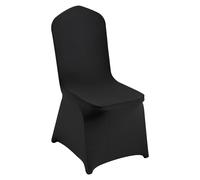 VEVOR 50PCS Fundas de Silla de Spandex Elástico Negro, Fundas Universales Ajustables, Cubiertas Protectoras Lavables y Extraíbles para , Fiestas, Celebraciones y Banquetes