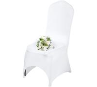 VEVOR 50pcs Fundas para Sillas de Boda de Spandex , Tela Elástica, Fundas Protectoras Lavables y Removibles para , Banquetes y Ceremonias (Arqueadas, 50PCS)