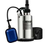 VEVOR Bomba Sumergible de Aguas Residuales 550W 0,75HP Bomba de Agua Sumergible Flujo Máximo de 158 L/min Bomba de Agua Sucia Elevación Máxima de 7,5m para Bombear Agua de Piscinas, Sótanos, Estanques