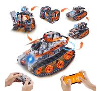 VEVOR 554 PCS STEM 5 en 1 Kits de Construcción de Automóviles, Automóviles/Robot/Tanque/Cubo de Rubik/Quitanieves Controlados por Control Remoto y Aplicación, Juguete para Niños de 6 Años en Adelante
