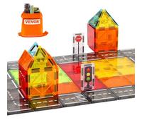 VEVOR 56 PCS Bloques Magnéticos para Construcción de Carreteras para Niños con Bolsa de Almacenamiento, Juguetes Educativos Sensoriales Stem para Apilar, Regalo para Niños de 3 Años en Adelante