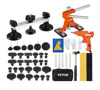 VEVOR 56 PCS Kit de Reparación de Abolladuras sin Pintura con Elevador Dorado, Extractor de Puente, Extractor de Abolladuras con Lengüetas de Extracción, Pistola de Pegamento Caliente para Abolladuras