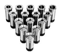 VEVOR 5C - Juego de alicates (1/8"-1", 15 piezas, tipo 385E) | Para fresadoras y taladros, precisión de concentricidad de 0,0008", herramienta de portabrocas giratorio con maletín