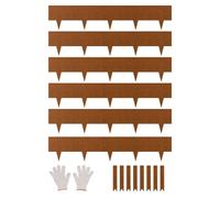 VEVOR 6 PCS Borde de Acero con Punta de Tiburón de Jardín 1016 x 203,2 x 1,5 mm
