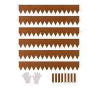 VEVOR 6 PCS Borde de Acero para Paisajismo 1016 x 152,4 x 1,5 mm, Resistente a la Intemperie y Antioxidante, Cerca de Jardín Borde de Césped para Parterres de Flores, Divisor de Caminos de Patio