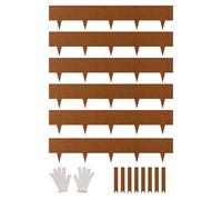 VEVOR 6 PCS Borde de Acero para Paisajismo 1016 x 203,2 x 1,5 mm Resistente a la Intemperie y Antioxidante, Cerca de Borde de Jardín de Punta de Tiburón para Parterres de Flores y Caminos de Patio