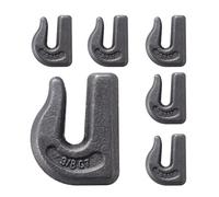 VEVOR 6 PCS Ganchos de Cadena para Soldar de 9,52 mm de Acero G70 para Remolque de Alta Resistencia, Baldes para Tractores, Polipastos de Cadena, Resistencia Máxima a la Rotura de 6803,88 kg, Negro