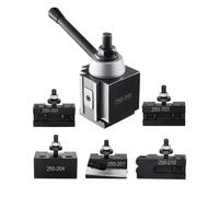 VEVOR 6 PCS Juego de Postes de Herramientas con Portaherramientas de Torno, Poste de Herramientas Tipo Cuña con Accesorios de Portaherramientas de Torneado para Minitorno y Torno de Metal de 254-381mm