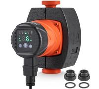 VEVOR 60 W Bomba de Circulación de Agua Caliente Bomba de Calefacción de Alta Eficiencia 67 L/min, Bomba de Agua Automática ECM, Altura Máxima de Descarga 8 m para Sistema de Calentamiento de Agua