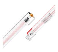 VEVOR 60 W Tubo Láser de CO2 de 1250x75x55mm, Tubo Láser para Corte y Grabado de Vidrio de Borosilicato con Cabezal de Metal, Cables de 5000-6000 h Preconectados para Máquina de Corte y Grabado Láser