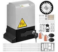 VEVOR 600 kg Motor Puerta Corredera, Cremallera Metálica 4 m, Abridor Automático de Puerta Corrediza Control Remoto Más de 30 m, Riel de Liberación Fotocélula Clave, para Puerta de Jardín, Garaje