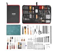 VEVOR 61 Piezas Kit de Herramientas para Trabajar el Cuero con Bolsa de Lona