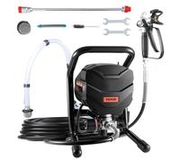 VEVOR 650 W Pulverizador de Pintura sin Aire con Soporte, Máquina Pulverizadora de Pintura Eléctrica de 3000 PSI con Varilla de Extensión y Kits de Limpieza para Muebles, Vallas, Casas y Hogares
