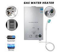 VEVOR 6L 8L 10L 12L 16L 18L LPG Calentador de agua portátil Instand Gas propano LPG Calentador de agua sin tanque montado en la pared Pantalla digital 10L 20KW