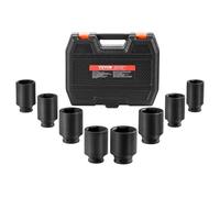 VEVOR 8 PCS Dados de Tuerca de Eje Métricos de 12 Puntas y 12,7mm de Profundidad