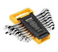 VEVOR 8 PCS Juego de Llaves Combinadas, Juego de Llaves de Trinquete con Estante Organizador, Juego de Llaves Mediano Métricas de 8 mm a 19 mm, para Uso Doméstico, Reparaciones de Automóviles