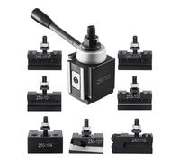 VEVOR 8 PCS Juego de Postes de Herramientas con Portaherramientas de Torno, Poste de Herramientas Tipo Cuña con Accesorios de Portaherramientas de Torneado para Minitorno y Torno de Metal 152,4-305 mm