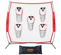 VEVOR Red de Entrenamiento de Fútbol Americano Portátil Red de Pase de Rugby 246x250 cm con 5 Bolsillos para Objetivos Entrenador para Mejorar la Precisión del Lanzamiento Quarterback Béisbol Fútbol