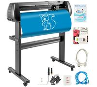 VEVOR 87CM Plotter de Découpe Vinyle Traceur de Découpe avec Logiciel SIGNMASTER Plotter Découpe avec Support au Sol Force et Vitesse Ajustables