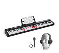 VEVOR 88 Teclas Piano de Teclado Digital Portátil, Teclas Semipesadas, 1000 Tonos, 1000 Ritmos con Altavoces Incorporados, Pedal de Sustain, Auriculares, Bluetooth, MIDI, USB para Principiantes
