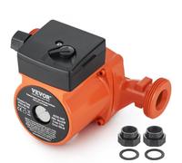 VEVOR 92 W Bomba de Recirculación de Agua Caliente Bomba de Circulación 60 L/min, Bomba de Circulación de 3 Velocidades Altura Máxima de Descarga 6 m para Sistema de Calentador de Agua Doméstico