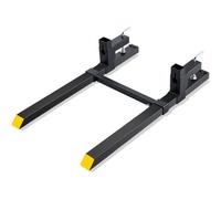 VEVOR Abrazadera de Horquillas de Tractor 109 cm Abrazadera en Horquillas de Paletas Carga de 907 kg Barra Estabilizadora Ajustable Horquilla de Paletas para Carretilla Elevadora con Pala Cargadora
