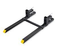 VEVOR Abrazadera de Horquillas de Tractor 109 cm Abrazadera en Horquillas de Paletas Carga de 907 kg Barra Estabilizadora Ajustable Horquilla de Paletas para Carretilla Elevadora con Pala Cargadora